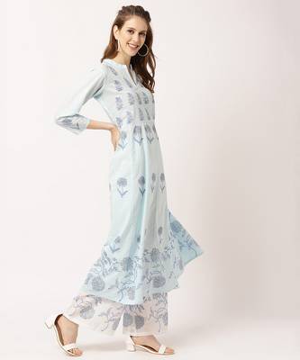 Blue digital print cotton salwar 3