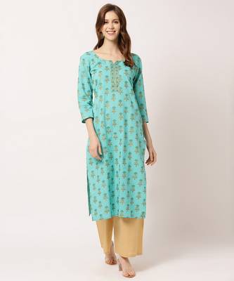Blue digital print cotton salwar 1