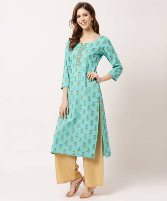 Blue digital print cotton salwar 2