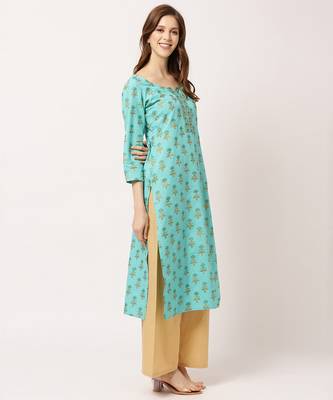 Blue digital print cotton salwar 3