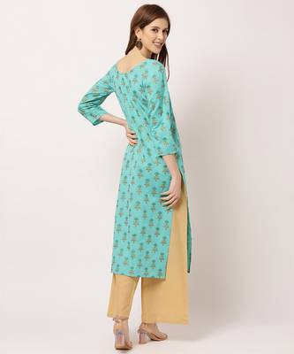 Blue digital print cotton salwar 4