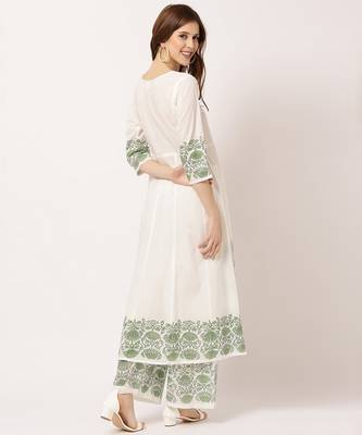 White digital print cotton salwar 4
