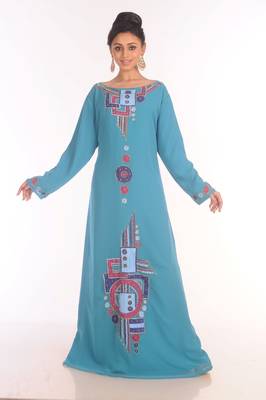 Royal Ethnic Maxi Abaya Moroccan Islamic Kaftan Beach Fancy Modern Floor Length Long Sleeve For Women Dress 1