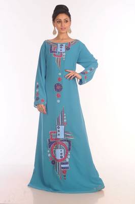Royal Ethnic Maxi Abaya Moroccan Islamic Kaftan Beach Fancy Modern Floor Length Long Sleeve For Women Dress 3