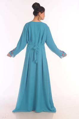 Royal Ethnic Maxi Abaya Moroccan Islamic Kaftan Beach Fancy Modern Floor Length Long Sleeve For Women Dress 7