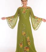 SALE !! Moroccan Islamic Kaftan Beach Fancy Modern Floor Length Bell Sleeve For Women Dress