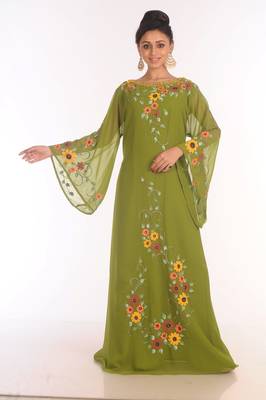 SALE !! Moroccan Islamic Kaftan Beach Fancy Modern Floor Length Bell Sleeve For Women Dress 2