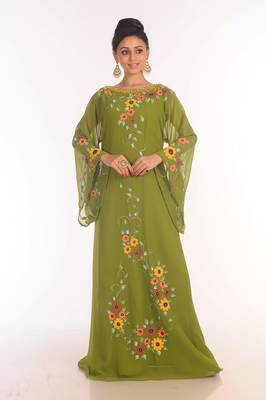 SALE !! Moroccan Islamic Kaftan Beach Fancy Modern Floor Length Bell Sleeve For Women Dress 3