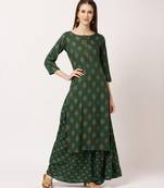 Green digital print rayon salwar