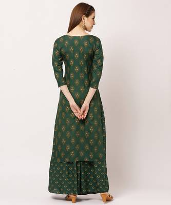 Green digital print rayon salwar 4