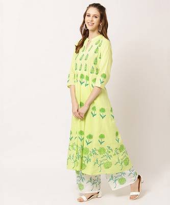 Green digital print cotton salwar 2