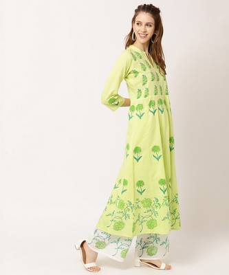 Green digital print cotton salwar 3