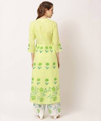 Green digital print cotton salwar 4