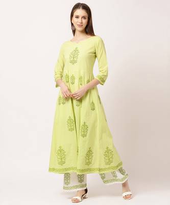 Yellow digital print cotton salwar 1