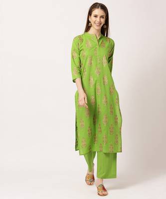 Green digital print cotton salwar 1
