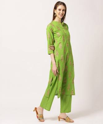 Green digital print cotton salwar 3