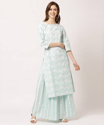 Blue digital print cotton salwar 1