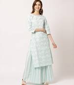 Blue digital print cotton salwar