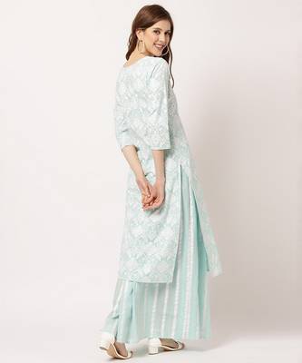 Blue digital print cotton salwar 4