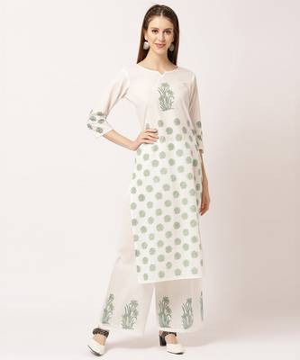 White digital print cotton salwar 1