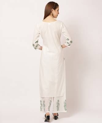 White digital print cotton salwar 4