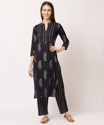 Blue digital print cotton salwar 1