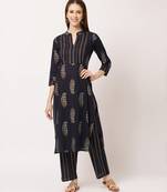 Blue digital print cotton salwar