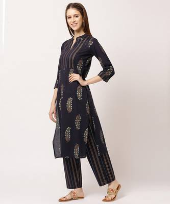 Blue digital print cotton salwar 2