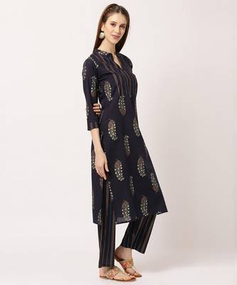 Blue digital print cotton salwar 3