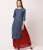 Blue digital print cotton salwar