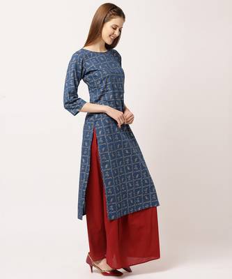 Blue digital print cotton salwar 3