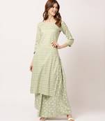 Green digital print rayon salwar