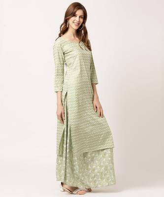 Green digital print rayon salwar 3