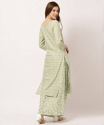 Green digital print rayon salwar 4