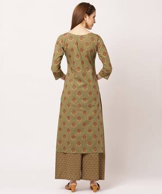 Green digital print cotton salwar 4
