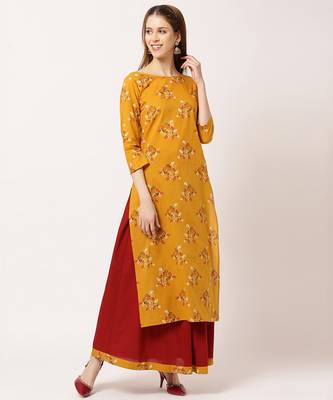 Yellow digital print cotton salwar 1