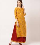 Yellow digital print cotton salwar
