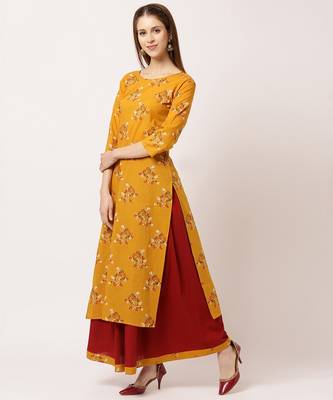 Yellow digital print cotton salwar 2