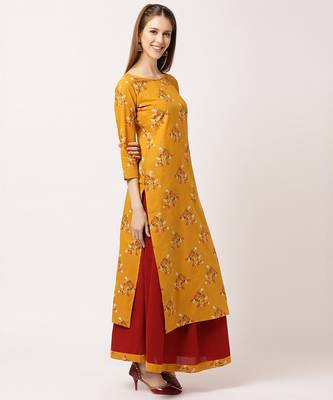 Yellow digital print cotton salwar 3