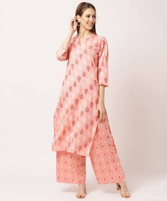 Peach digital print cotton salwar 1