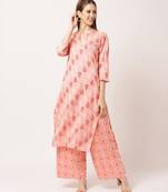 Peach digital print cotton salwar