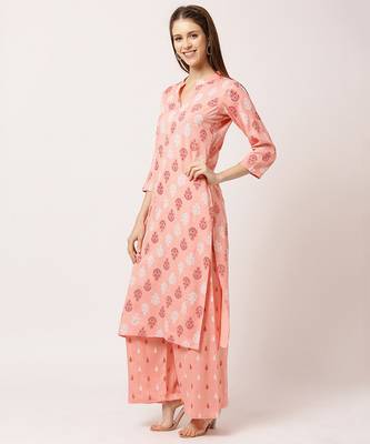 Peach digital print cotton salwar 2