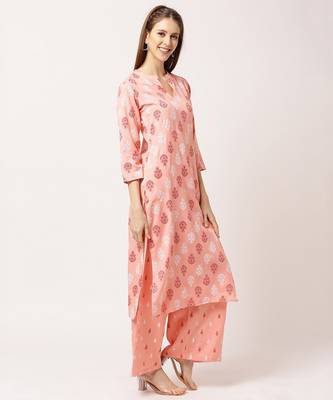 Peach digital print cotton salwar 3