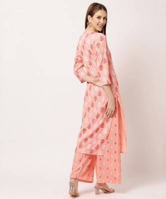 Peach digital print cotton salwar 4
