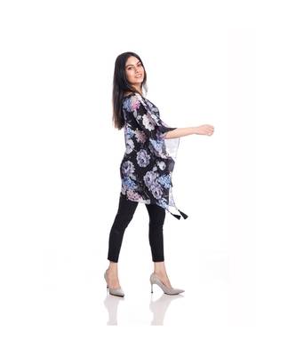 Black Multi Floral Print Kaftan Top to keep you updated with the Latest Fashion 2