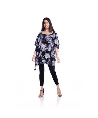Black Multi Floral Print Kaftan Top to keep you updated with the Latest Fashion 3