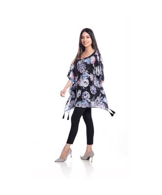 Black Multi Floral Print Kaftan Top to keep you updated with the Latest Fashion 6