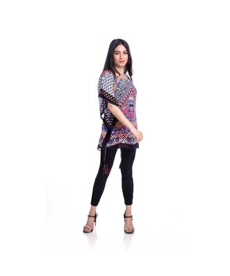 Multicolor Abstract Print Kaftan Top to keep you updated with the Latest Fashion 3