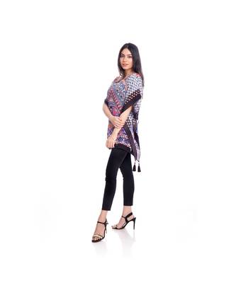 Multicolor Abstract Print Kaftan Top to keep you updated with the Latest Fashion 4