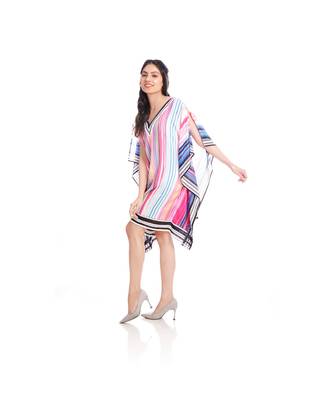 Multi color Stripe Print Kaftan Tunic to keep you updated with the Latest Fashion 5